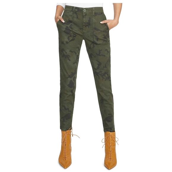 Sanctuary High Rise Camo Pants Size 27 Green Street Gorpcore Grunge Army Indie - Picture 1 of 9